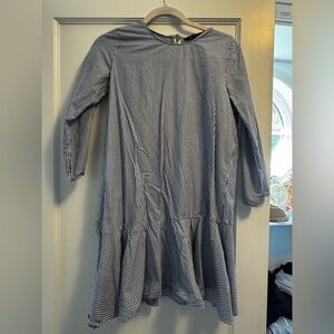 Zara Women’s Striped Blue and White Dress